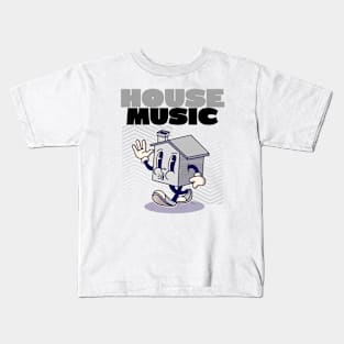 HOUSE MUSIC  - Character (Grey/black) Kids T-Shirt